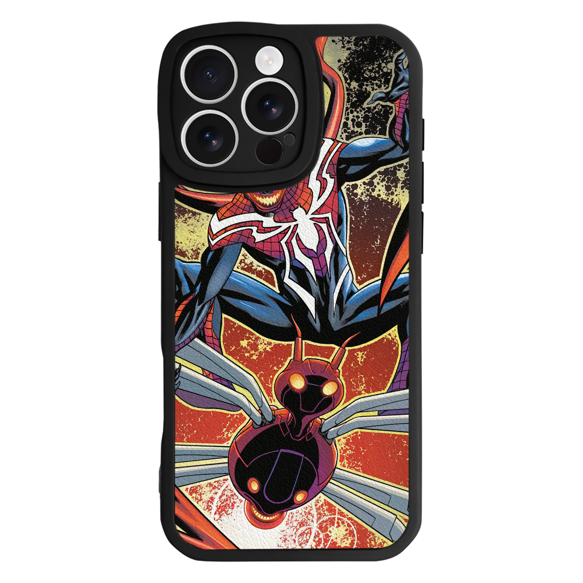 （画像用） Spider Man スパイダーマン 【iPhone 16シリーズ対応】シリコンスマホケース（レザー調） 材質：シリコン